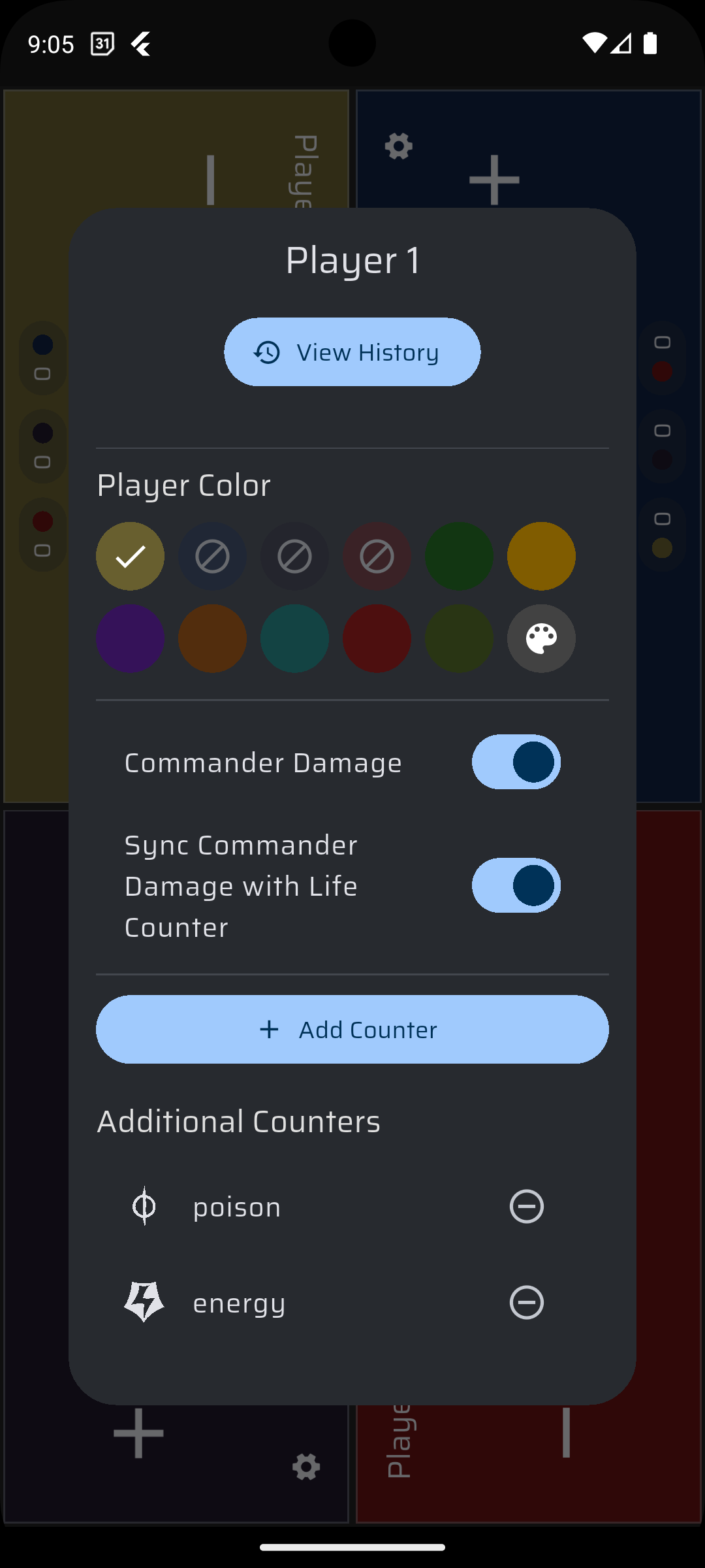 Counter Management & Würfelfunktion